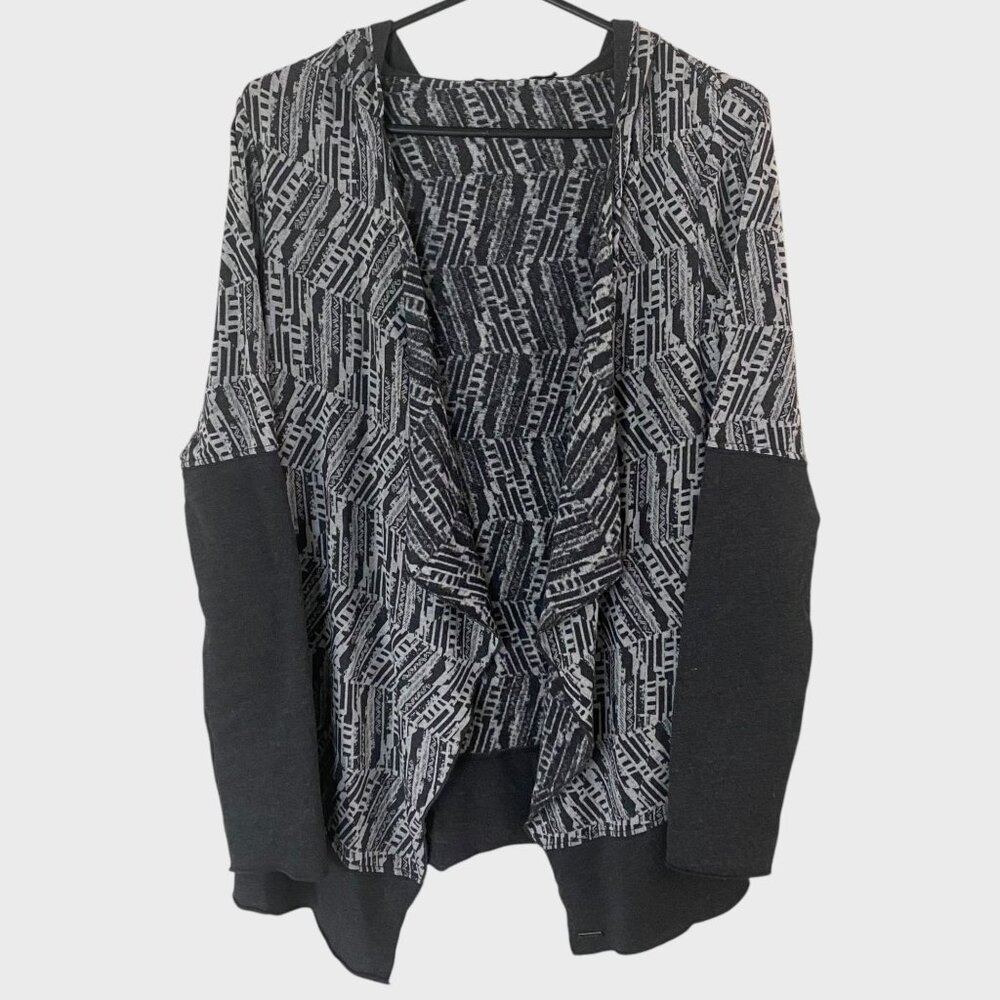 Prana Graceful Wrap Cardigan Women's Small Lightweight Open-Front Hooded Sweater